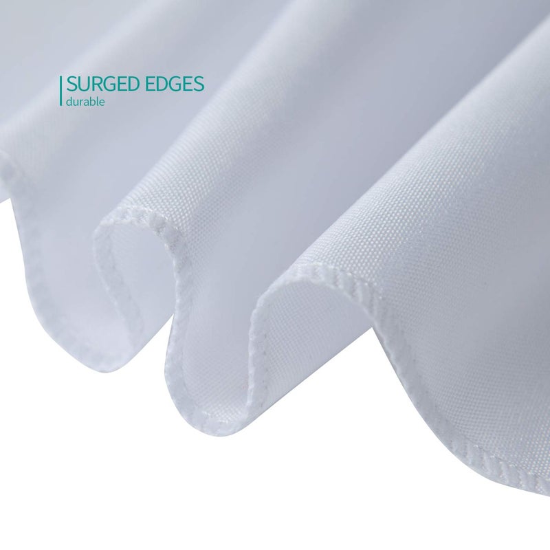 Surmente White Fitted Tablecloths for 6 Foot Rectangle Tables, White Table Covers for Weddings, Banquets, or Restaurants - Image 4